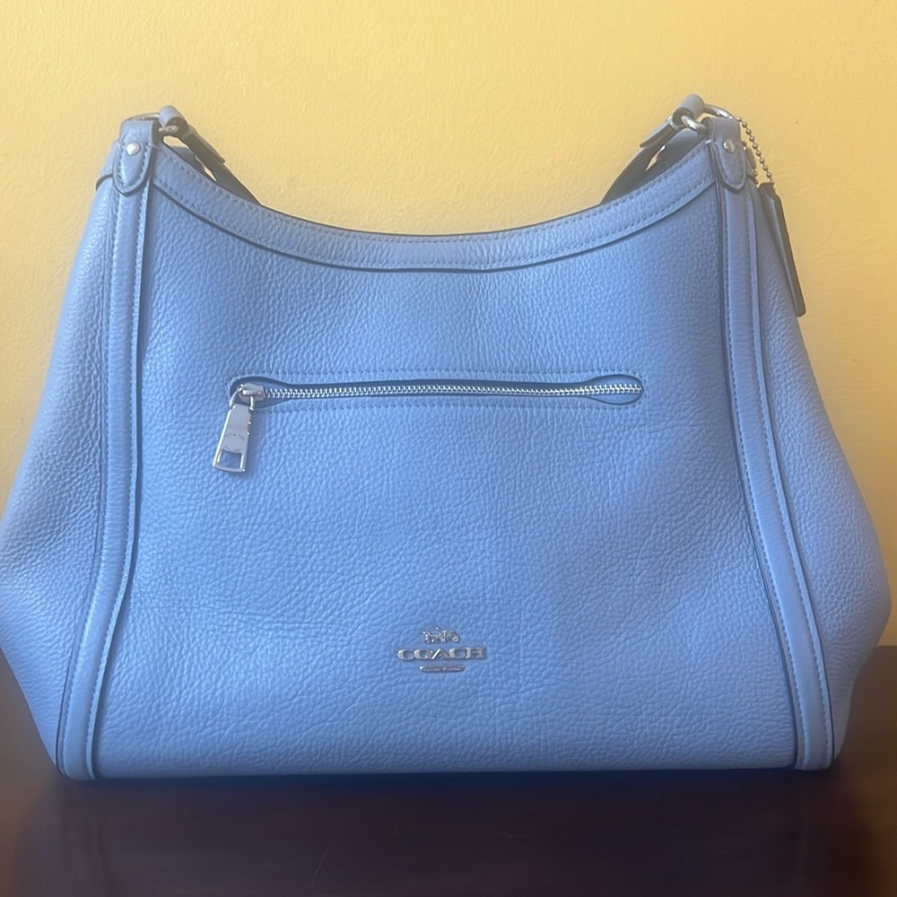 Coach satchel. Light Blue with silver hardware